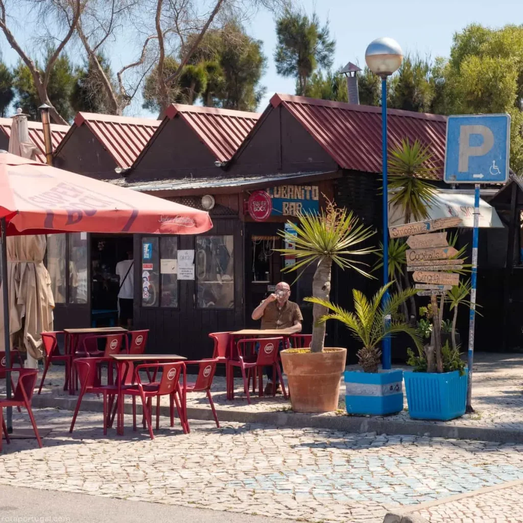 Fishing huts converted into cafes Fuseta